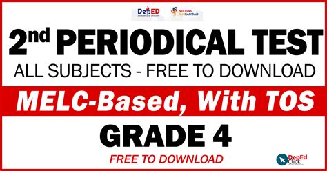 grade 4 2nd periodical test with tos and answer key|DepEd Click .